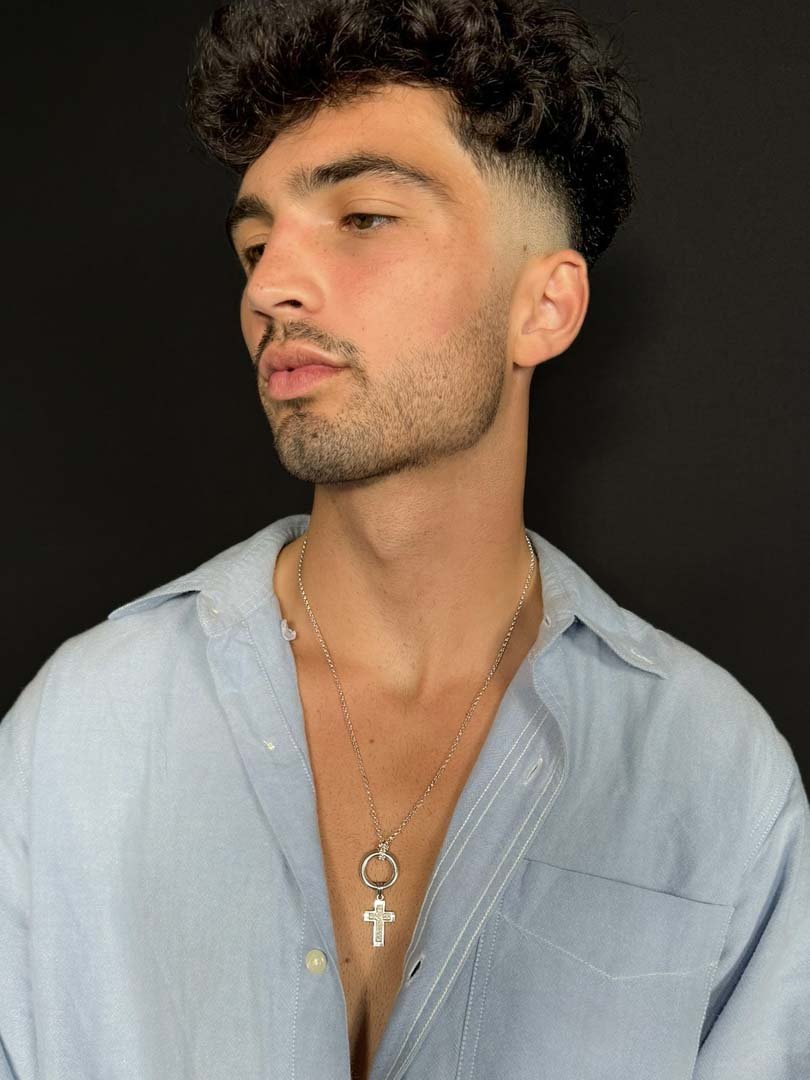 Amulet Holder Necklace with Cross Pendant - LeSilveStone