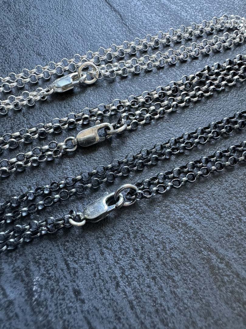 Classic Rolo Double Chain Bracelet in Sterling Silver - LeSilveStone