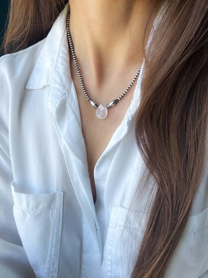 Desert Rose Choker Necklace in Sterling Silver, 3 mm - LeSilveStone