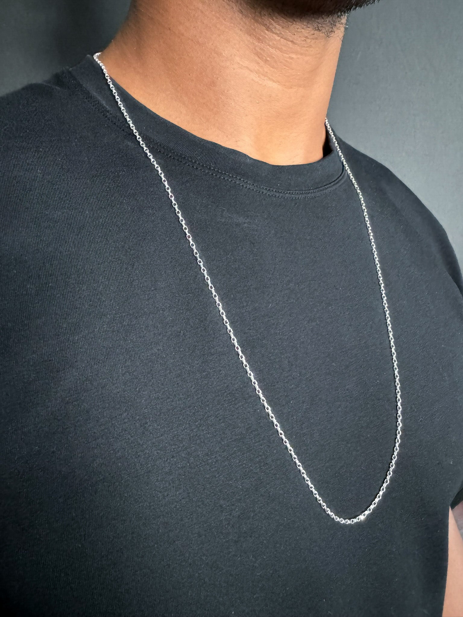 Diamond Cut Chain Necklace in Sterling Silver - LeSilveStone