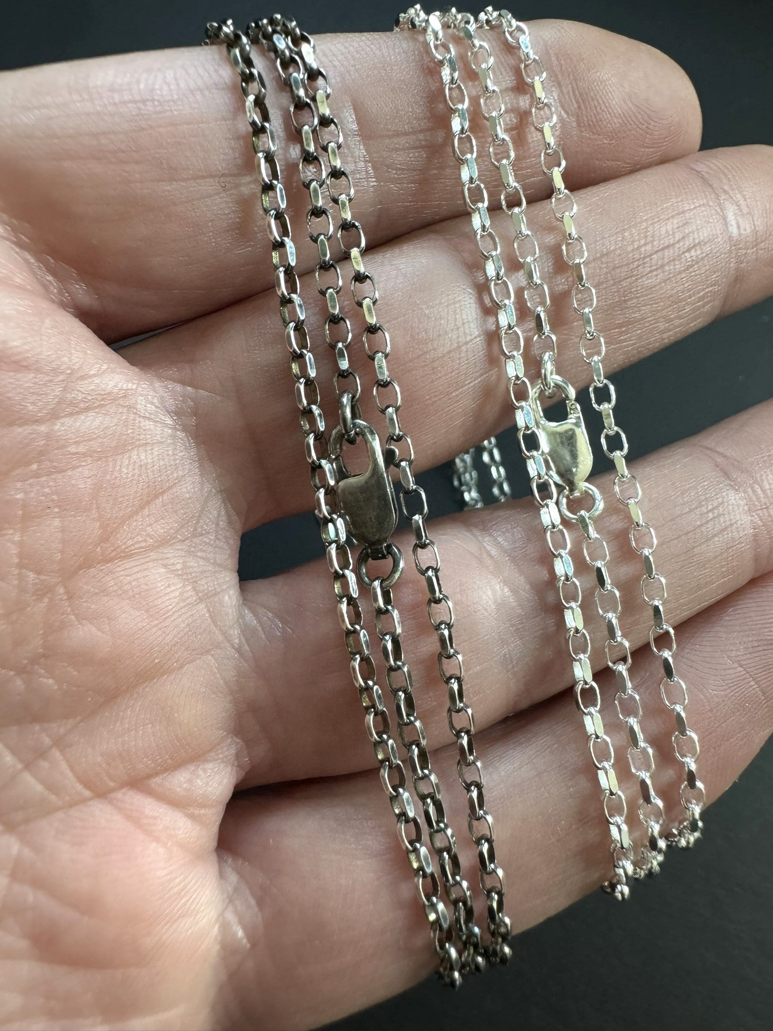 Diamond Cut Chain Necklace in Sterling Silver - LeSilveStone