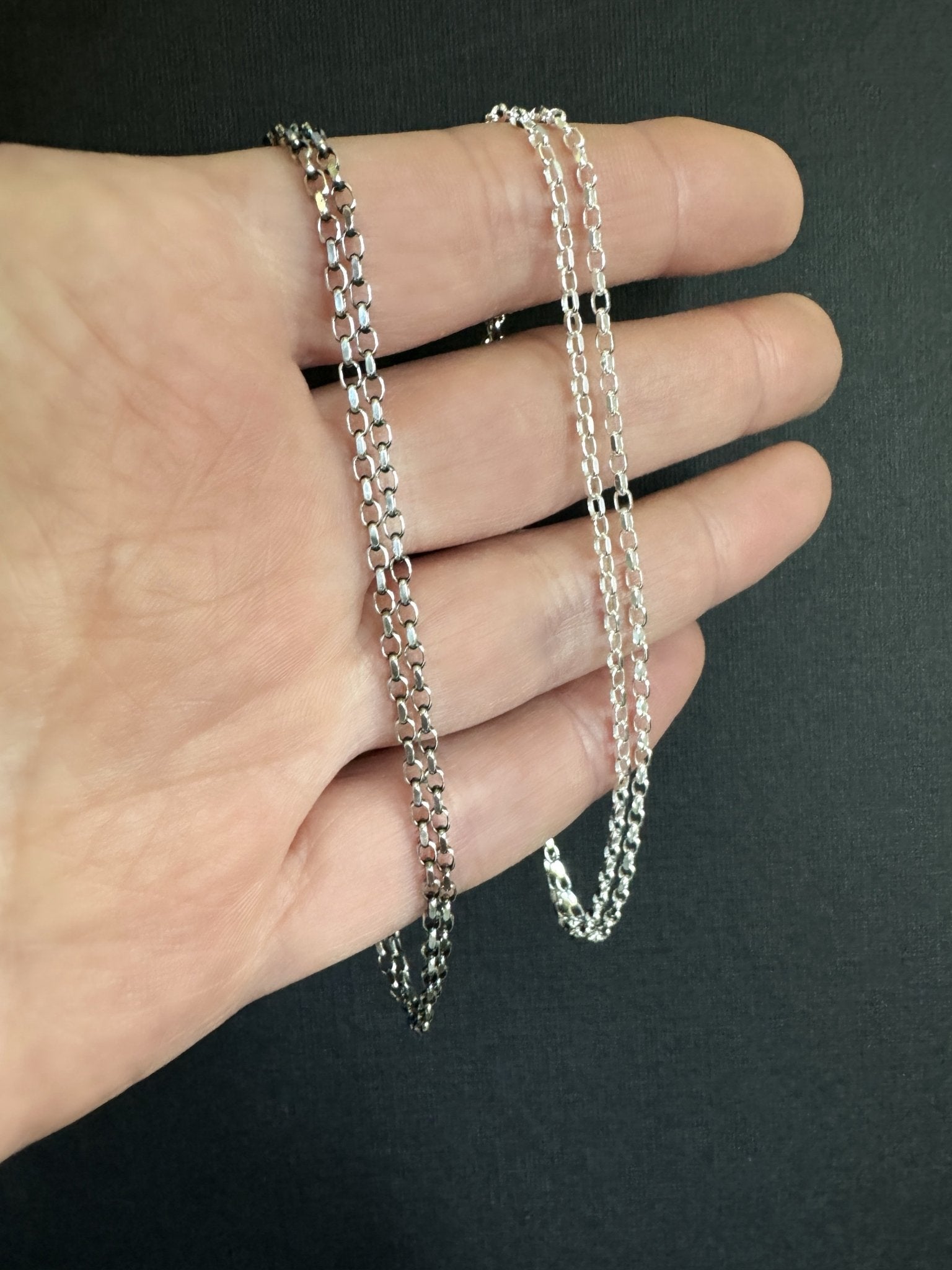 Diamond Cut Double Chain Bracelet in Sterling Silver - LeSilveStone