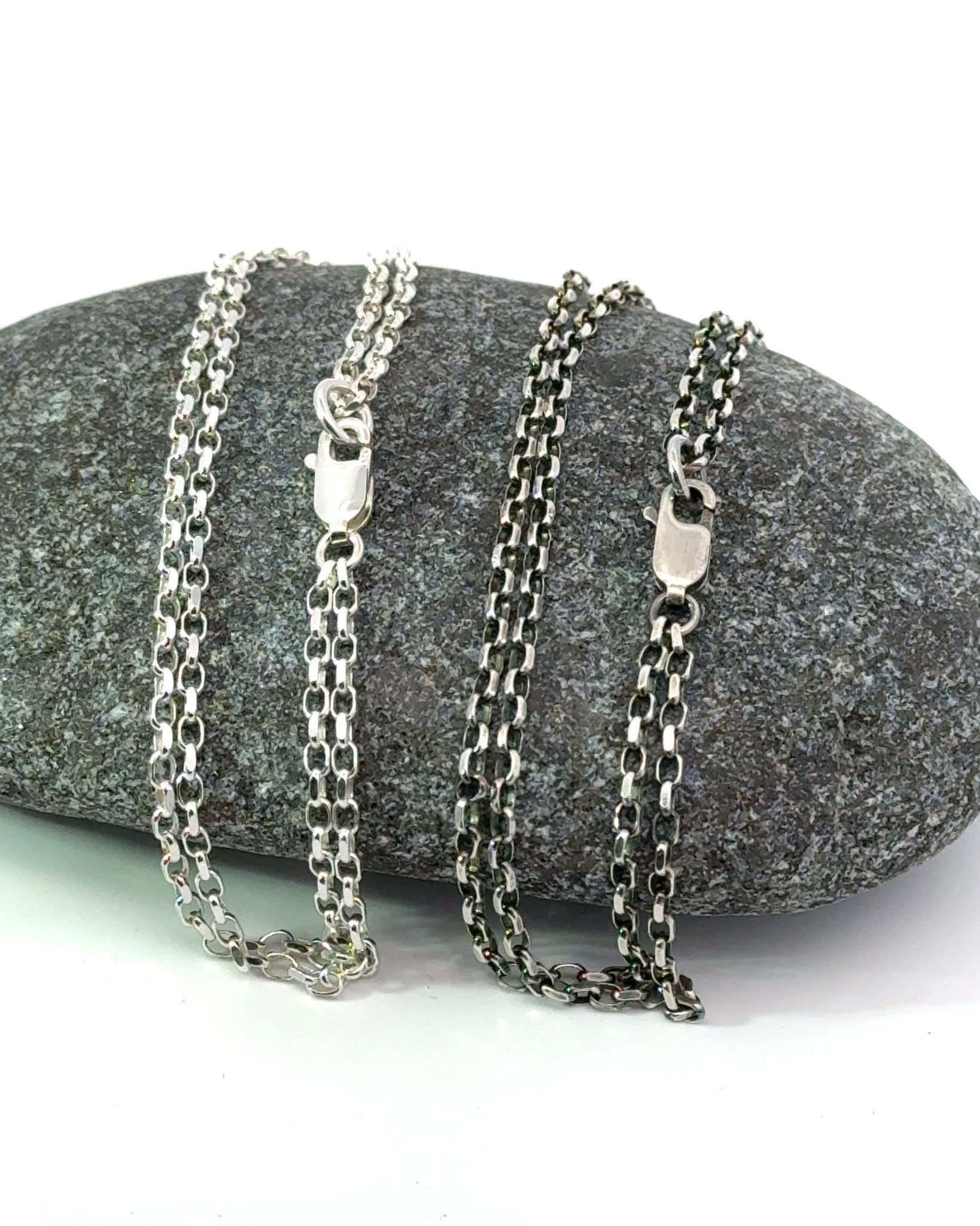 Diamond Cut Double Chain Bracelet in Sterling Silver - LeSilveStone