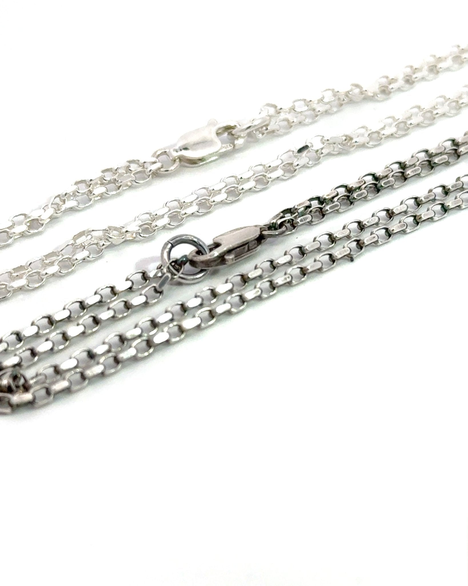 Diamond Cut Double Chain Bracelet in Sterling Silver - LeSilveStone