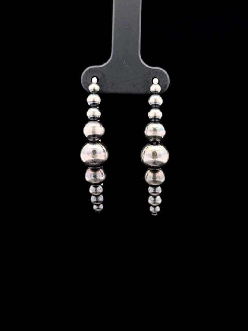 Long Navajo Pearl Style Threader Earrings - LeSilveStone