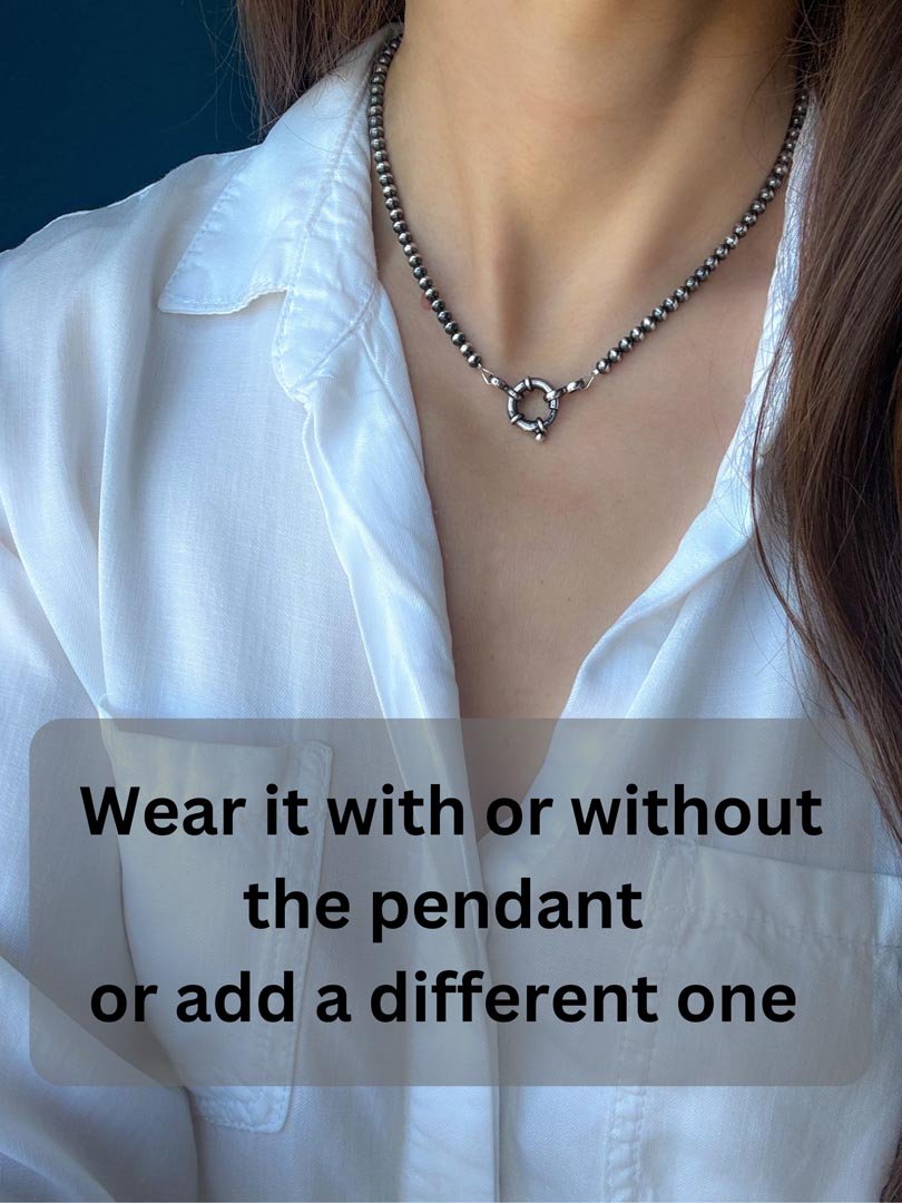 Medium Teardrop Kingman Turquoise Necklace - LeSilveStone