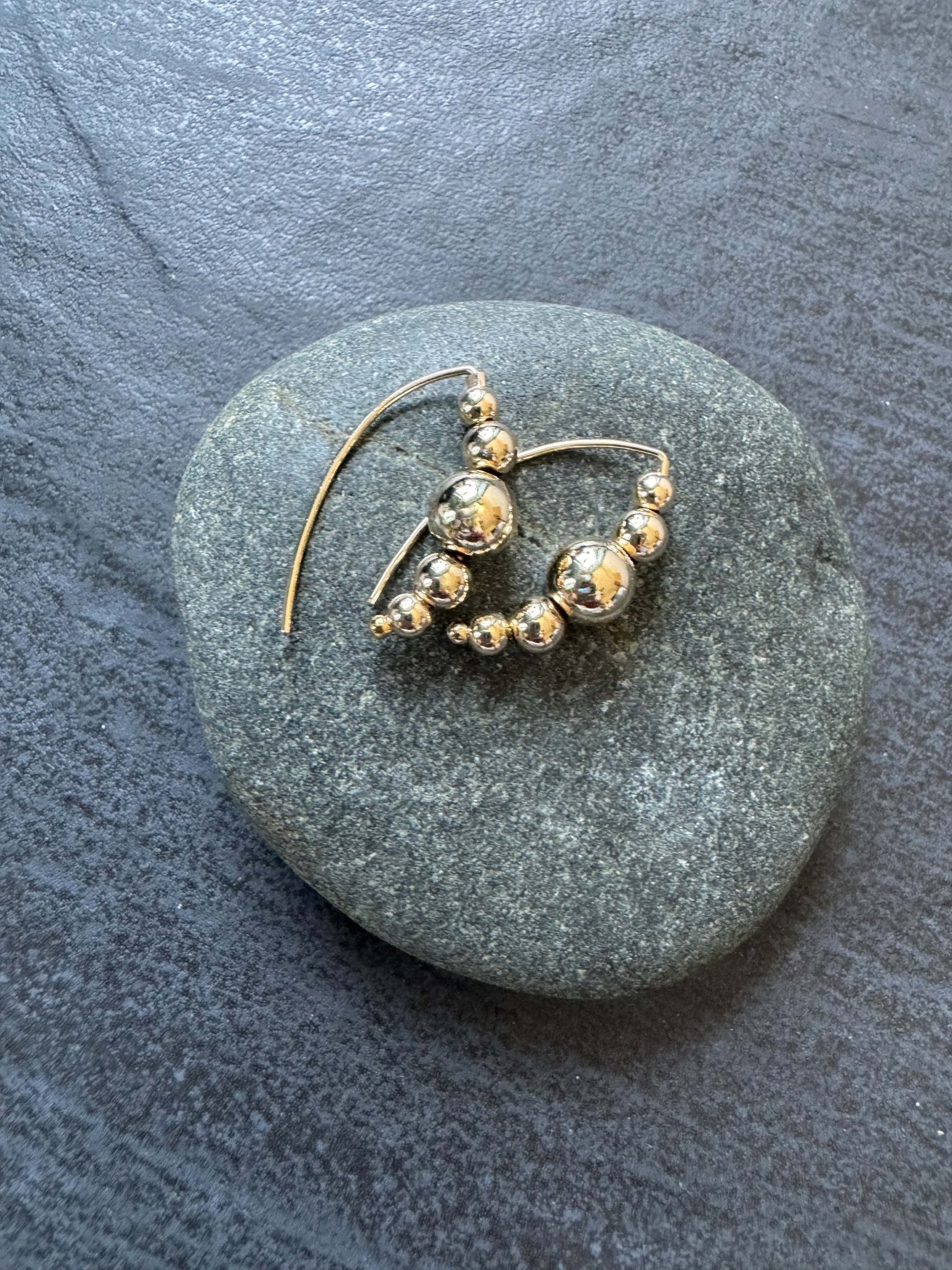 Small Beaded Threader Earrings - LeSilveStone