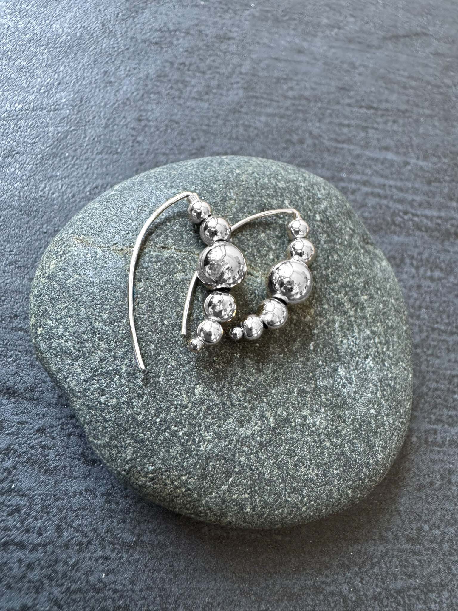 Small Beaded Threader Earrings - LeSilveStone