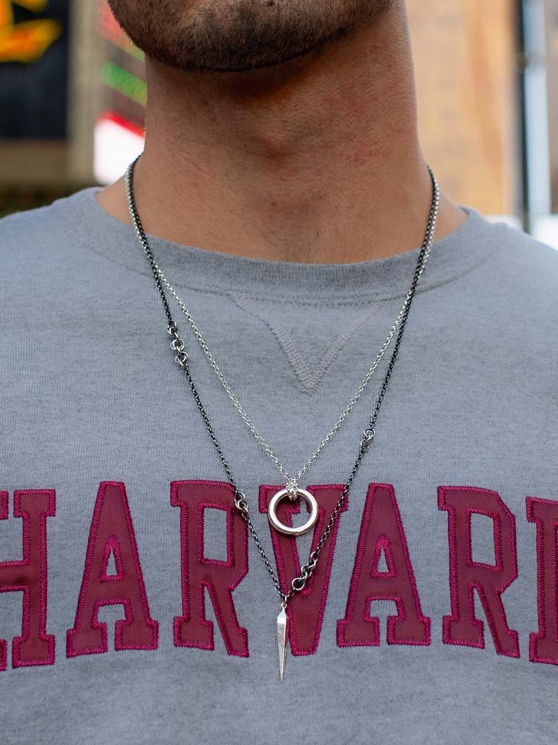 Sterling Silver Amulet Holder Necklace - LeSilveStone