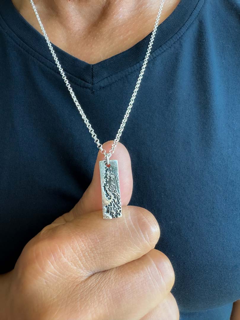 Terra Pulse Pendant in Fine Silver - LeSilveStone