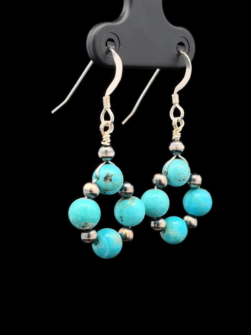 Turquoise Desert Flower Earrings - LeSilveStone