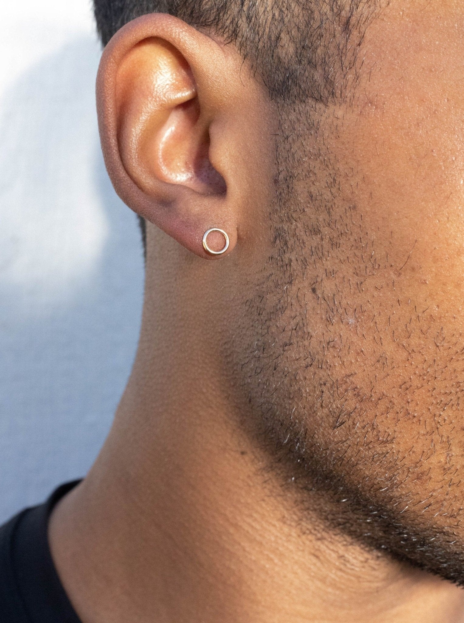Minimalist Circle Men's Stud Earrings - LeSilveStone