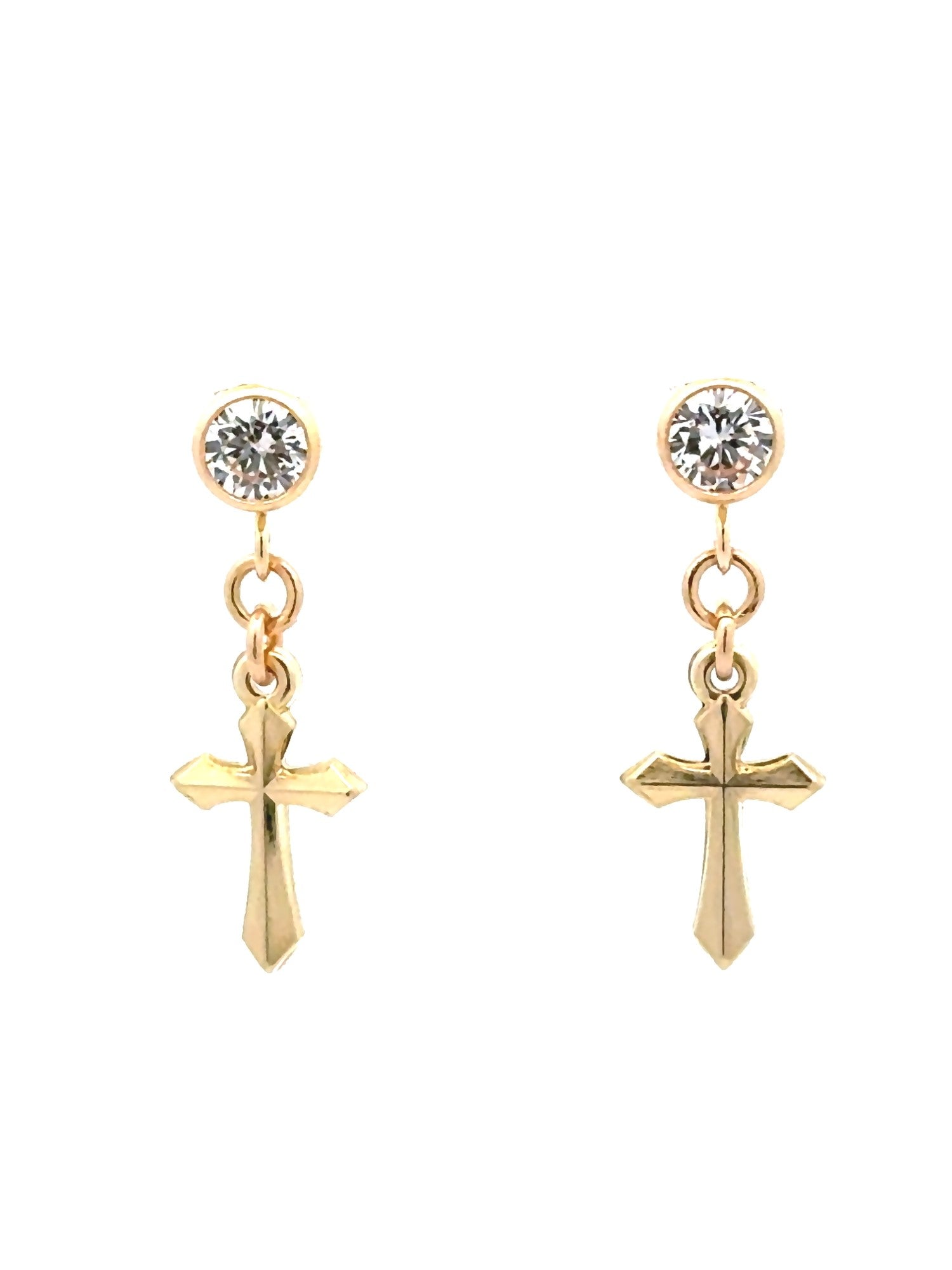 Maltese Cross Dangle Earrings – Black & Silver Finish, French Wire, Pewter #122