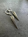 3D Spike Dangle Earrings in Sterling Silver - LeSilveStone