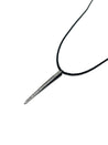 Black Diamond Spike Necklace in Sterling Silver - LeSilveStone