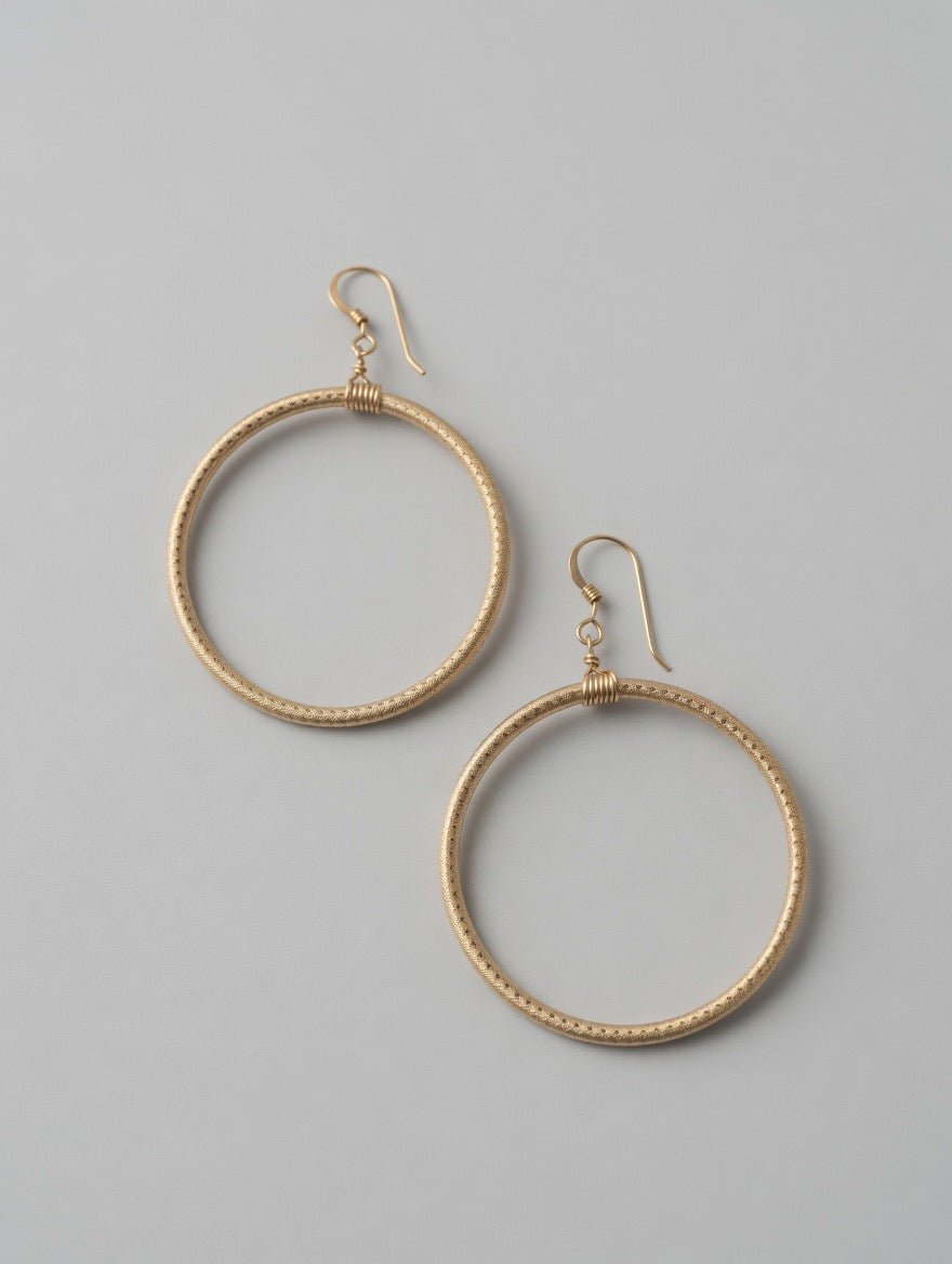 Celestial Dreams Gold Hoop Earrings - LeSilveStone
