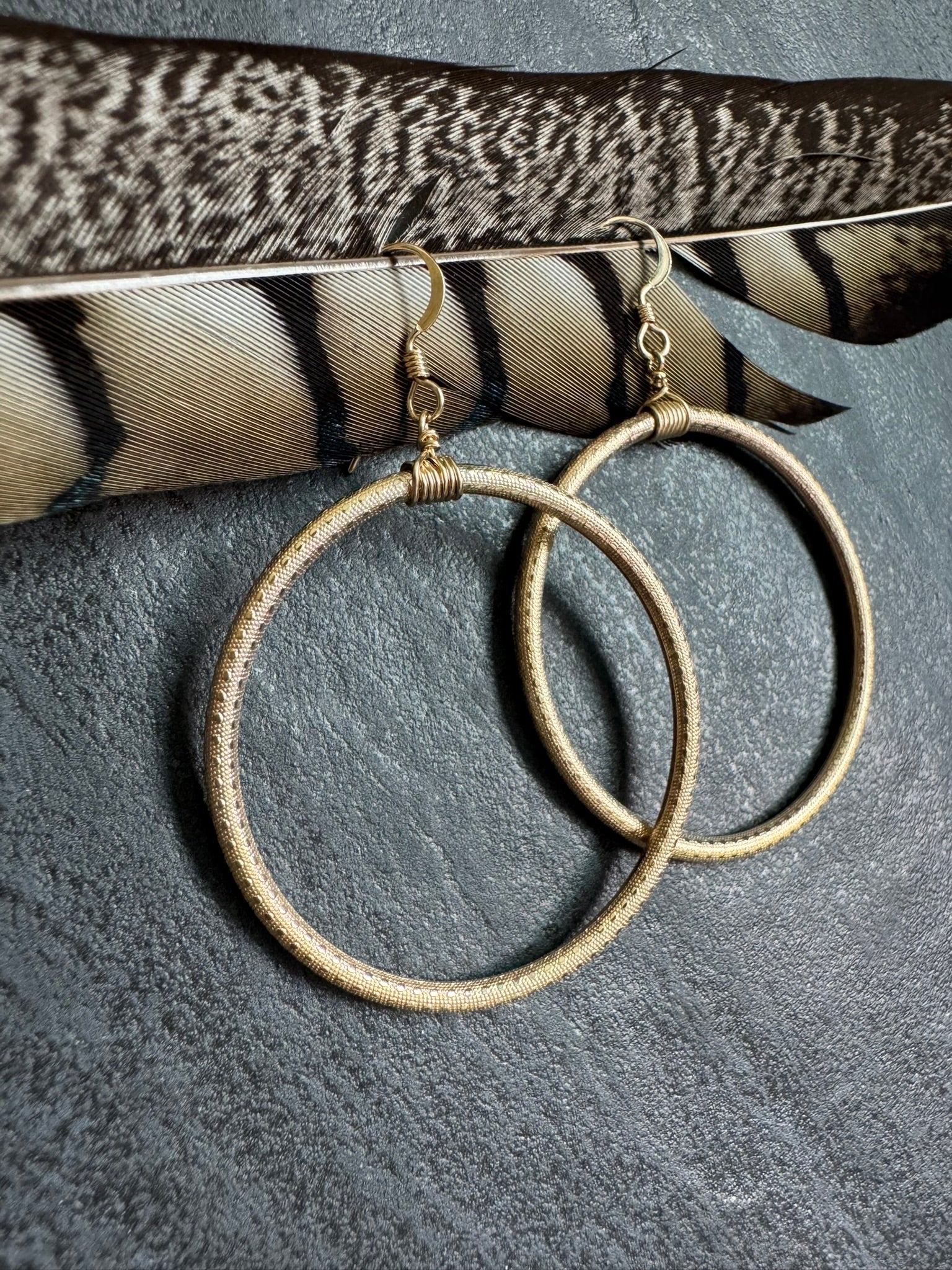 Celestial Dreams Gold Hoop Earrings - LeSilveStone