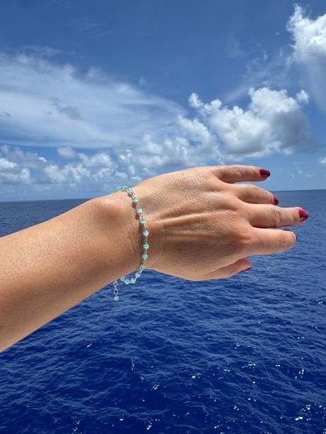 Dainty Beaded Gemstone Bracelet - LeSilveStone
