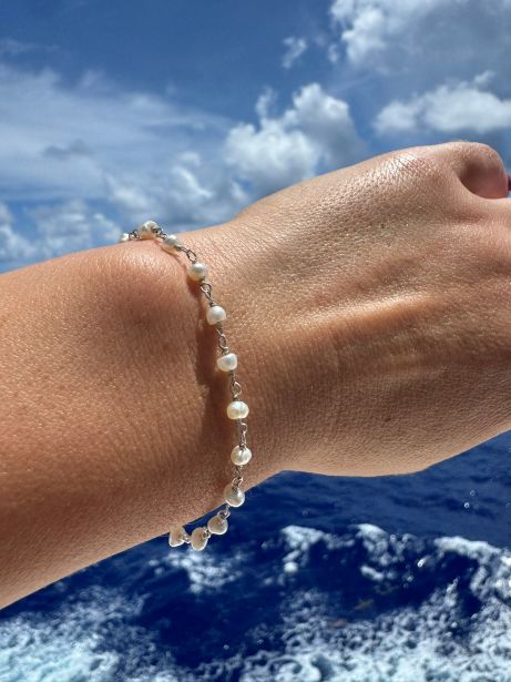 Dainty Beaded Gemstone Bracelet - LeSilveStone