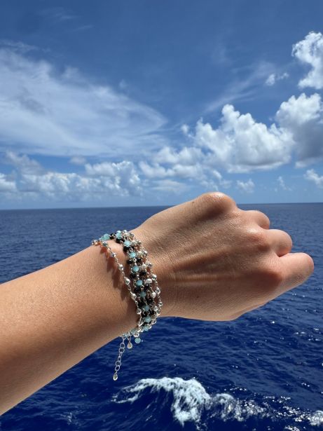 Dainty Beaded Gemstone Bracelet - LeSilveStone