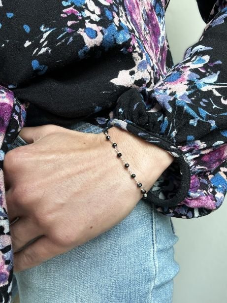 Dainty Beaded Gemstone Bracelet - LeSilveStone