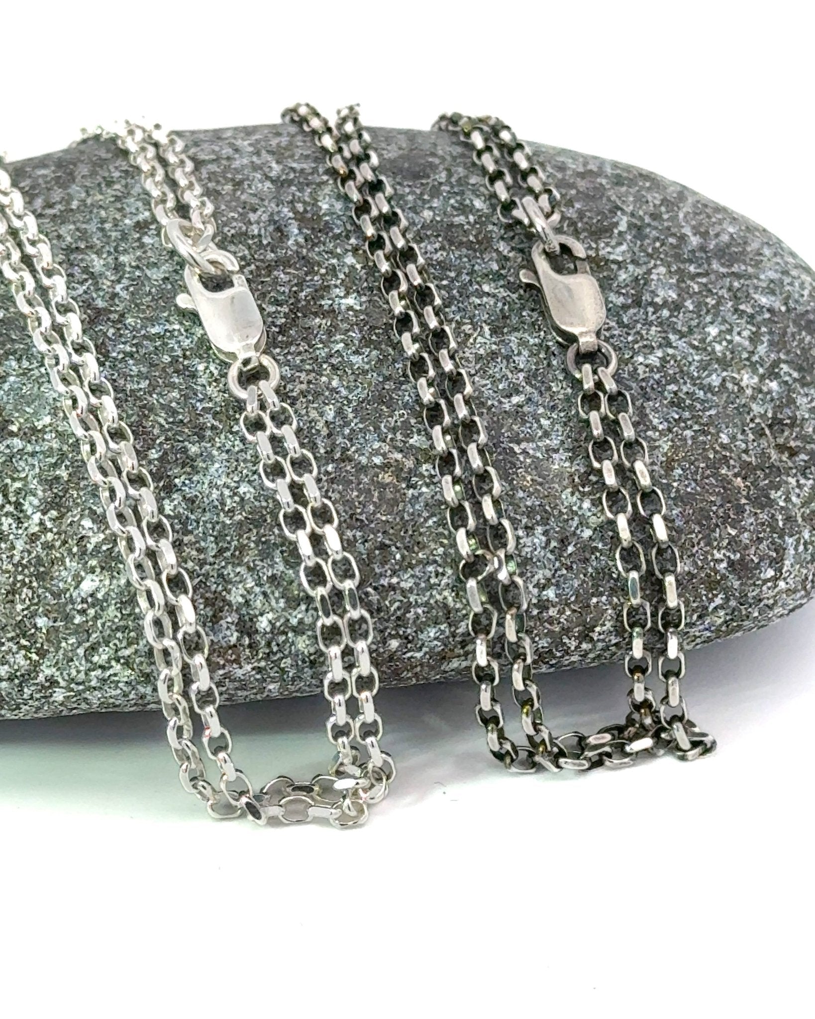 Diamond Cut Double Chain Bracelet in Sterling Silver - LeSilveStone