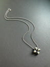 Floating Clover Necklace in Sterling Silver, L - LeSilveStone