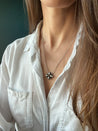 Floating Clover Necklace in Sterling Silver, L - LeSilveStone