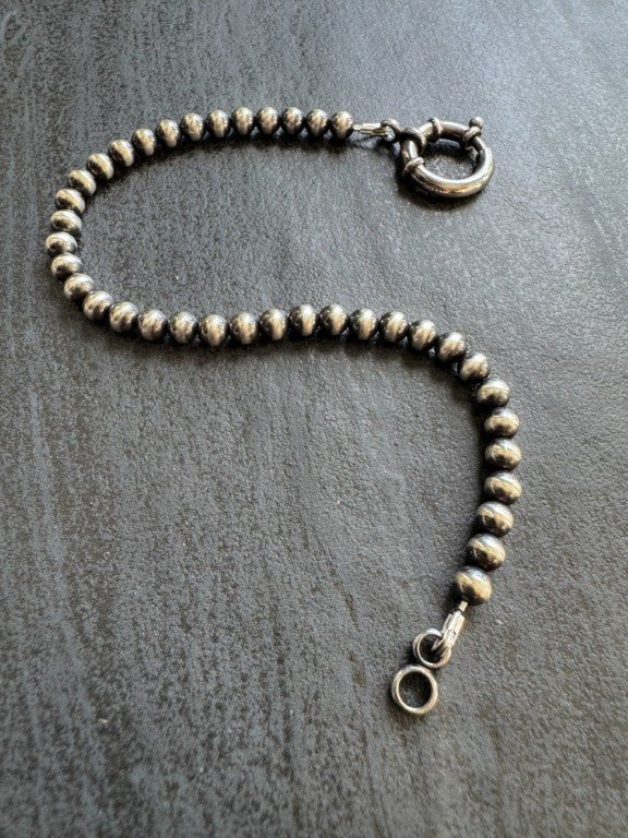 Large Spring Ring Navajo Pearl Style Bracelet - LeSilveStone