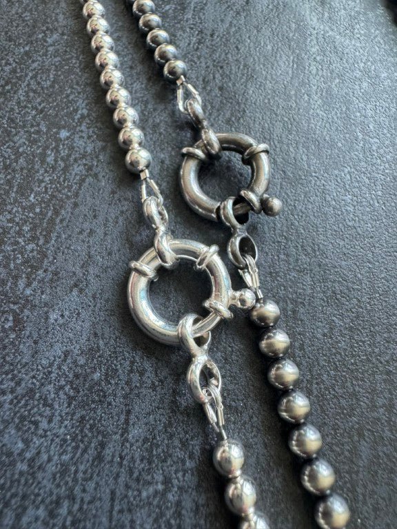 Large Spring Ring Navajo Pearl Style Bracelet - LeSilveStone