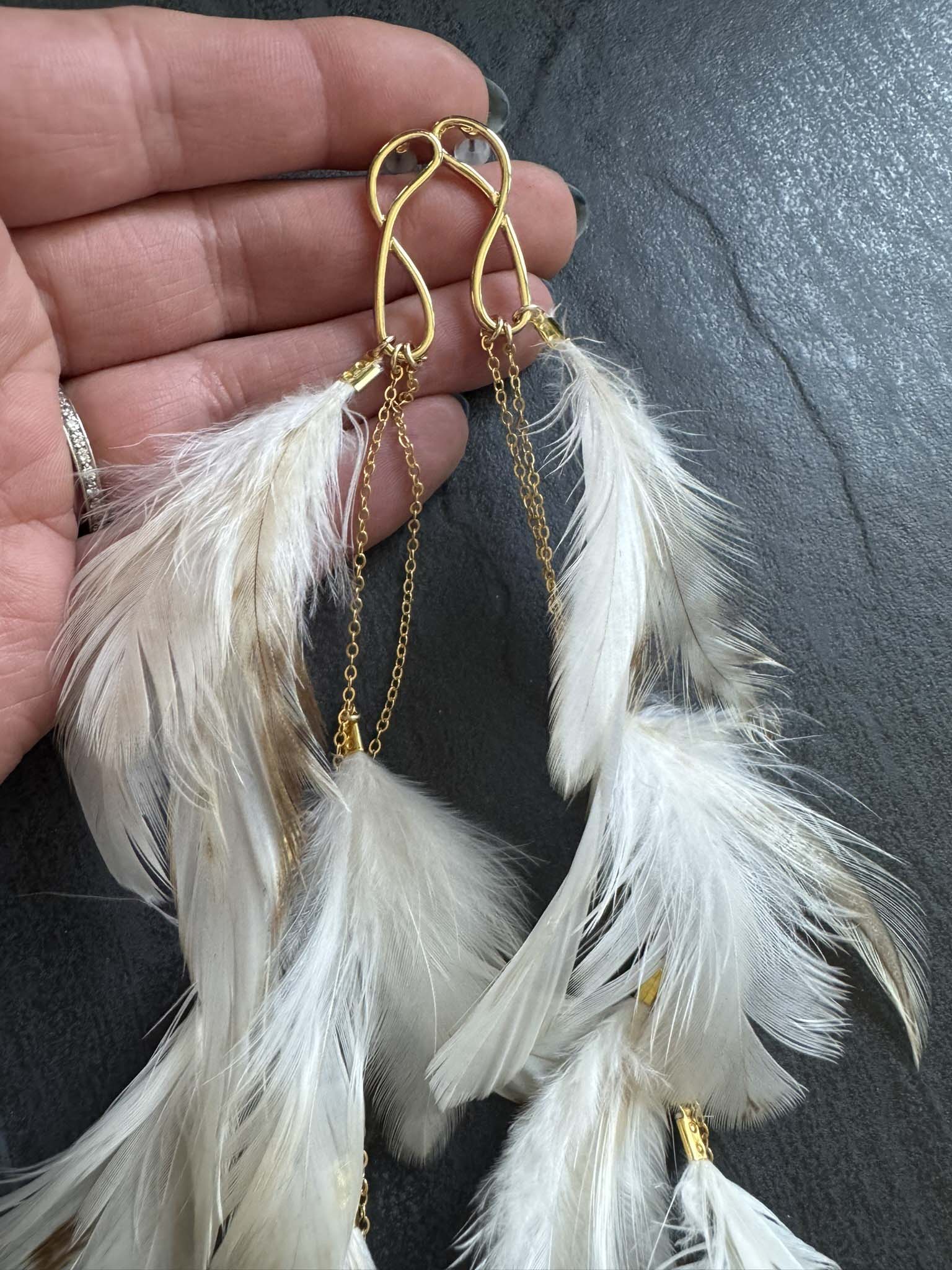 Maya Feather Earrings - LeSilveStone