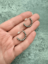 Minimal Western Navajo Pearl Style Hoop Earrings - LeSilveStone