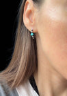 Small Beaded Style Threader Earrings with Turquoise - LeSilveStone