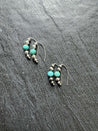 Small Beaded Style Threader Earrings with Turquoise - LeSilveStone