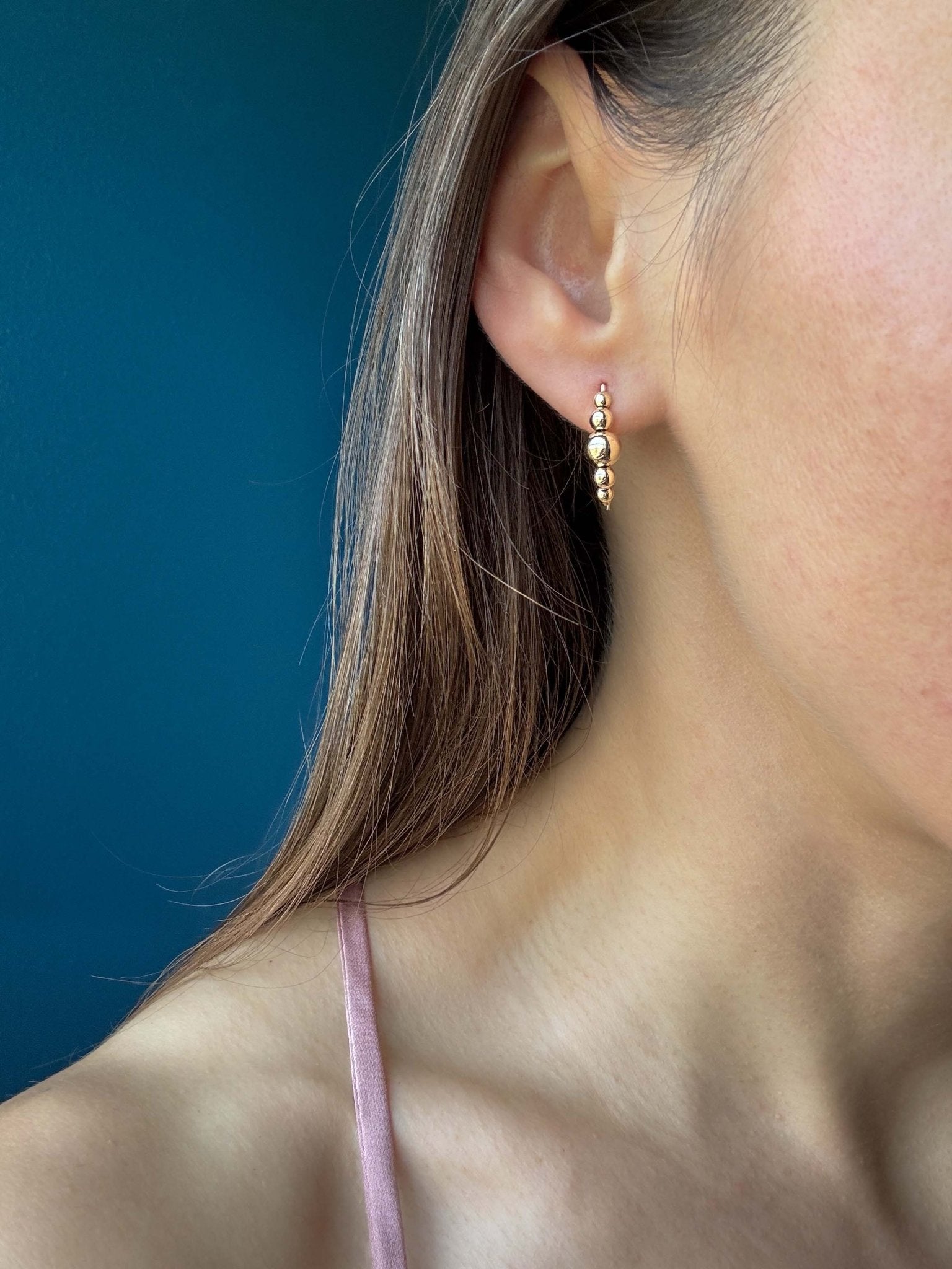 Small Beaded Threader Earrings - LeSilveStone