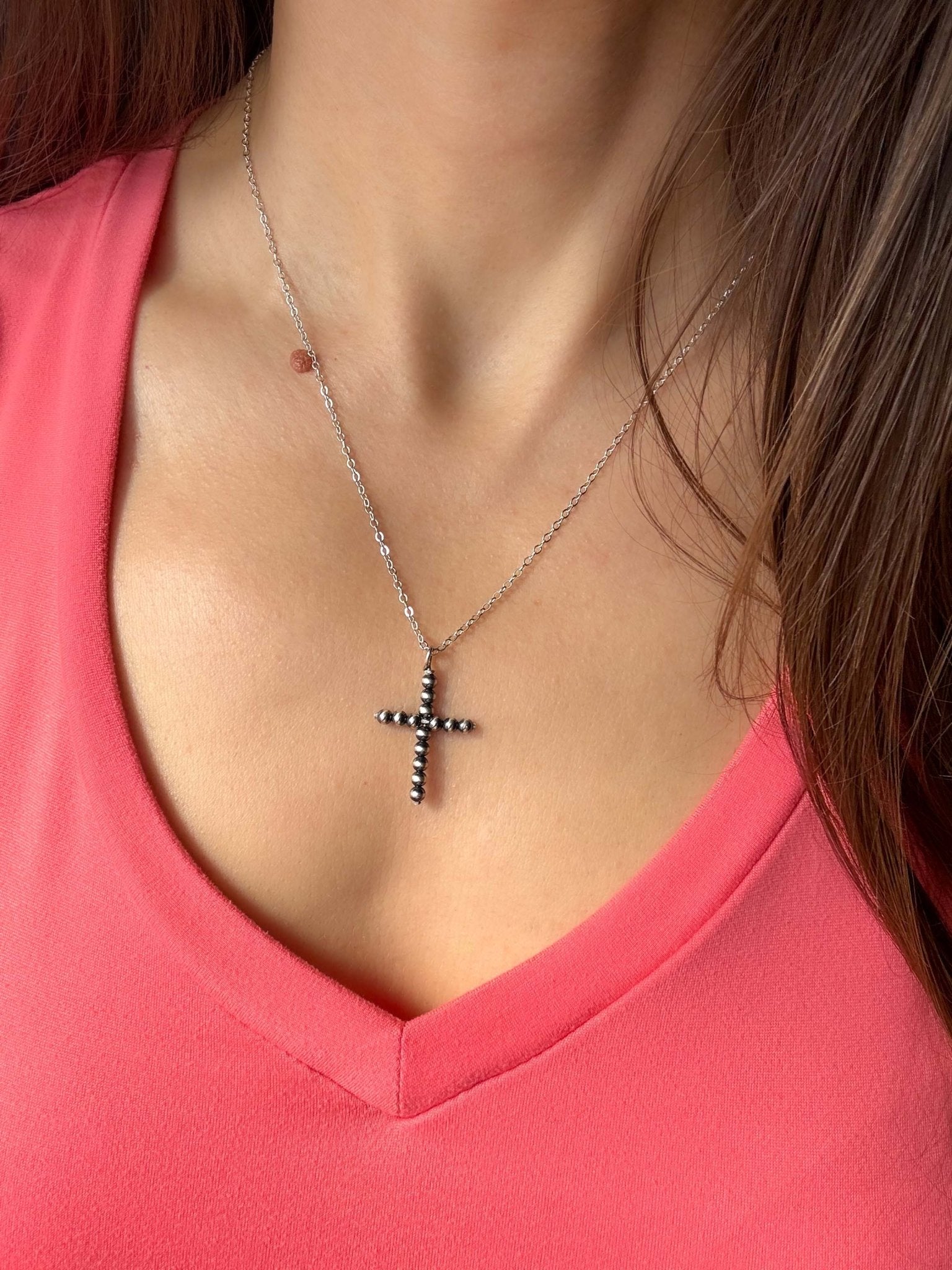 Small Desert Cross Necklace - LeSilveStone
