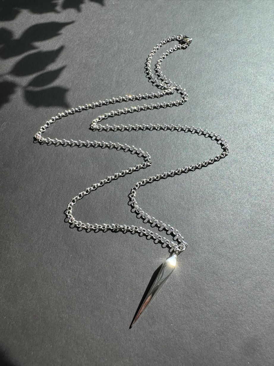 Sterling Silver Geometric Spike Necklace - LeSilveStone