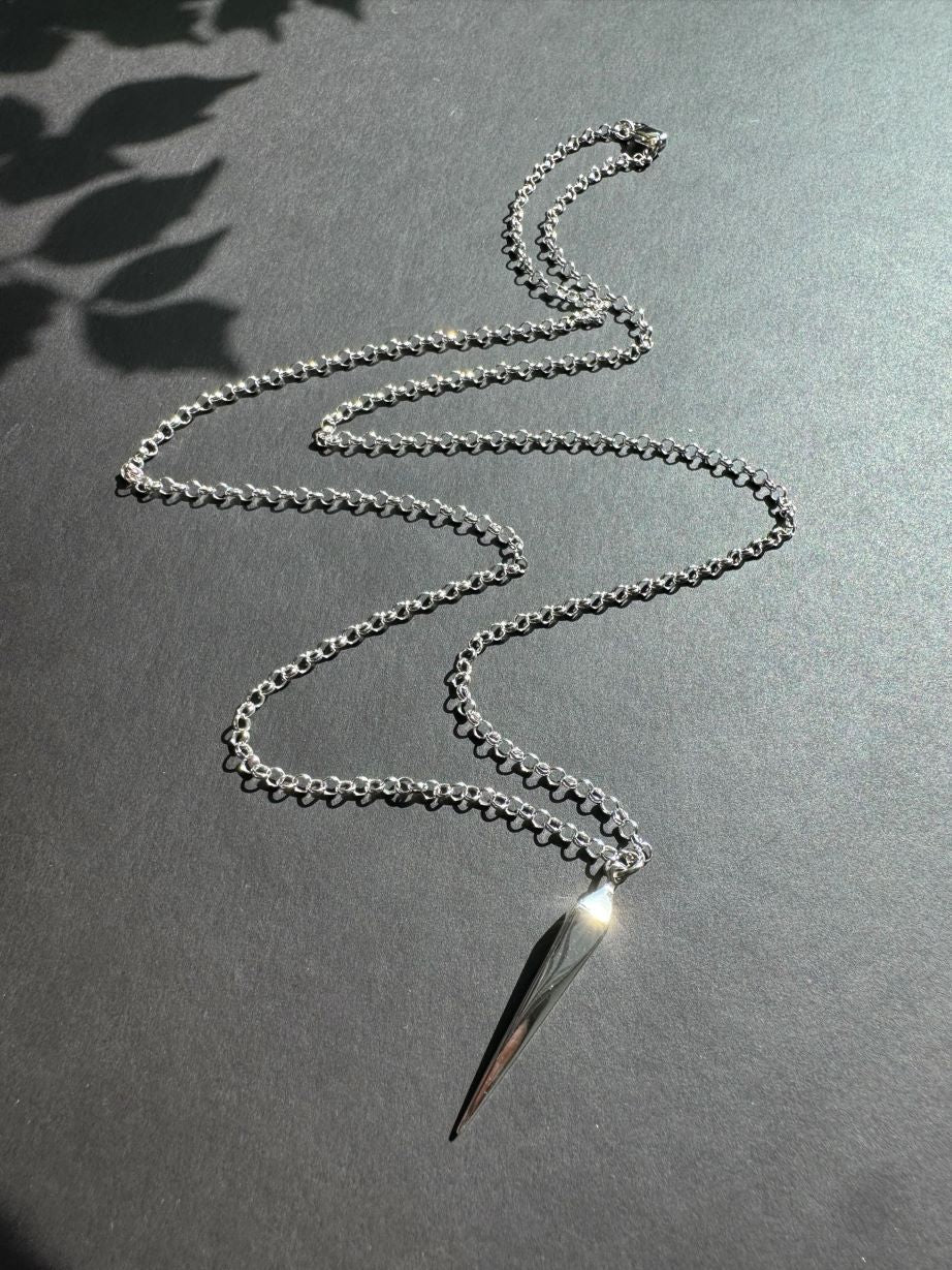Sterling Silver Geometric Spike Necklace – LeSilveStone
