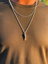 Sterling Silver Geometric Spike Necklace - LeSilveStone