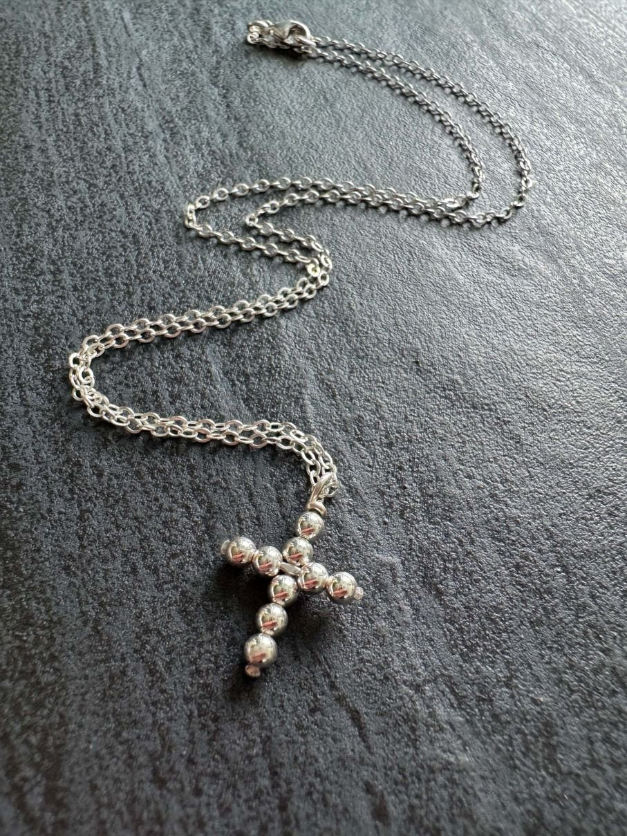 Tiny Desert Cross Necklace - LeSilveStone