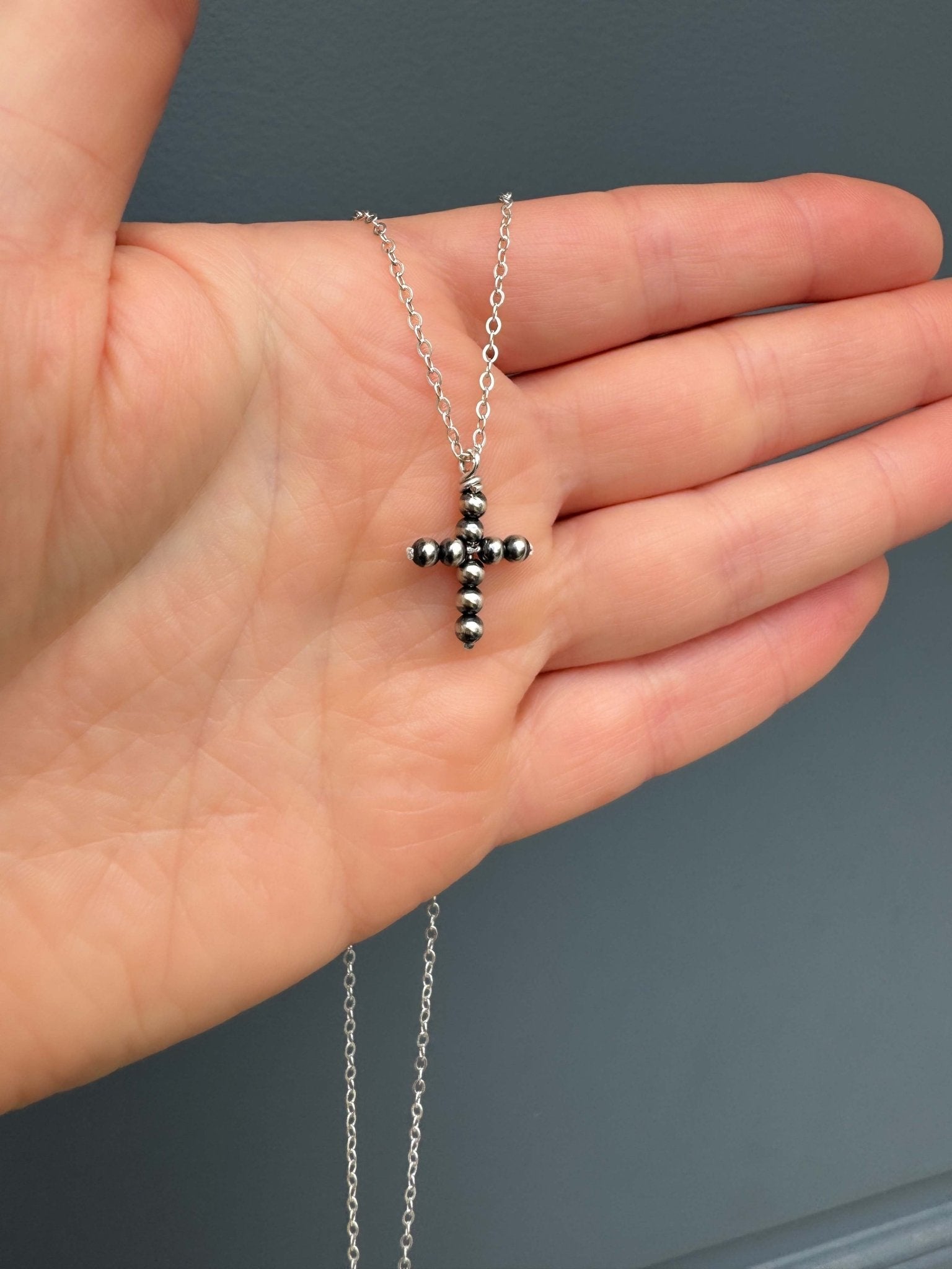 Tiny Desert Cross Necklace - LeSilveStone