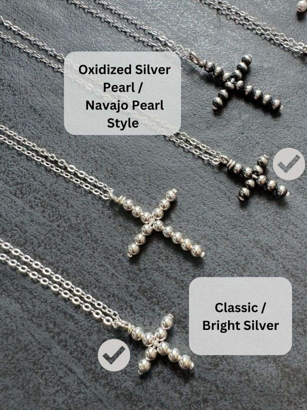 Tiny Desert Cross Necklace - LeSilveStone