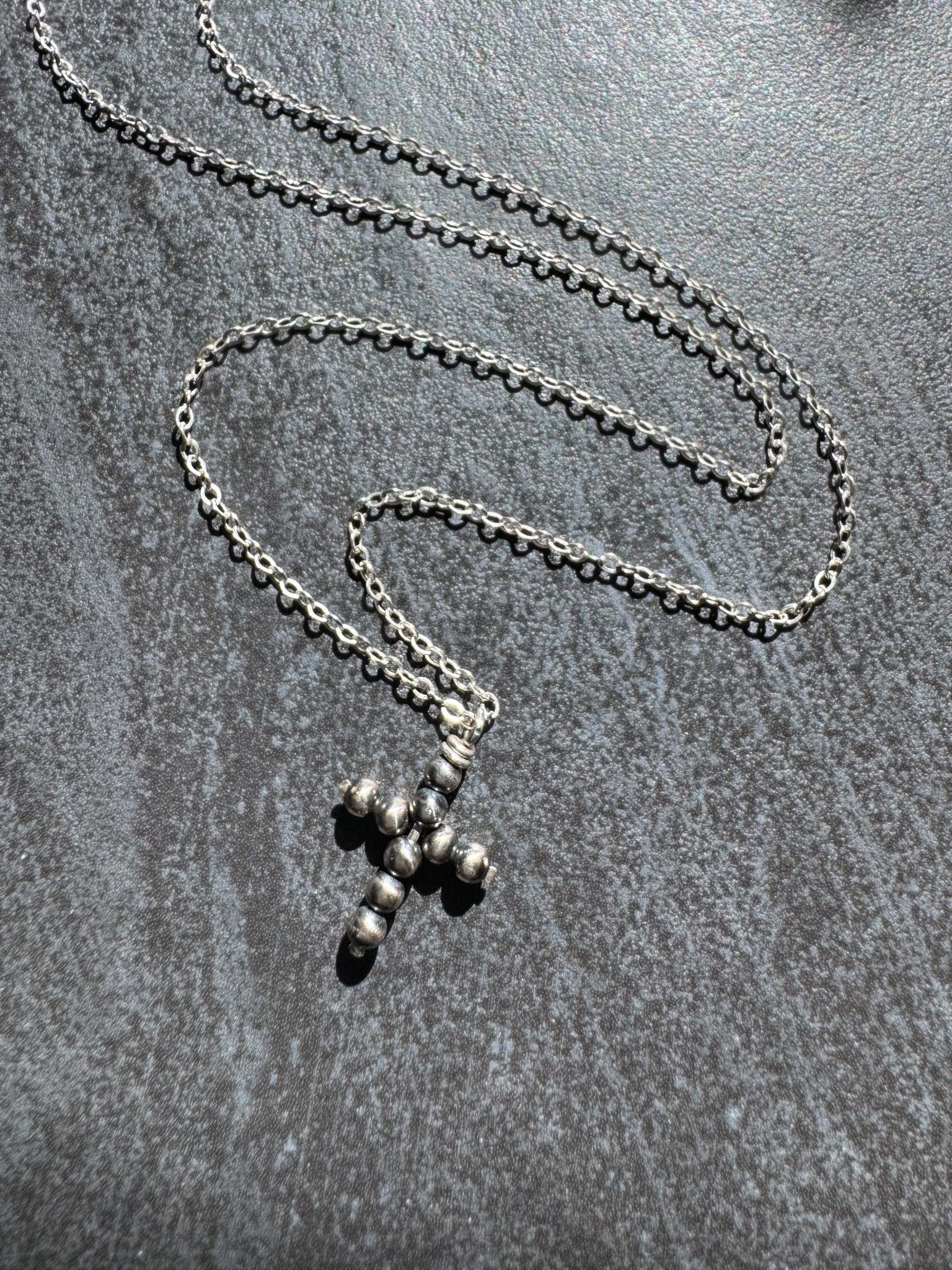 Tiny Desert Cross Necklace - LeSilveStone
