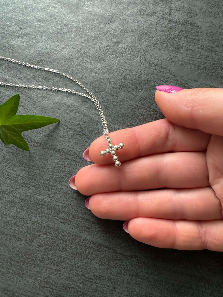 Tiny Desert Cross Necklace - LeSilveStone