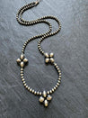 Triple Clover Navajo Pearl Style Necklace - LeSilveStone