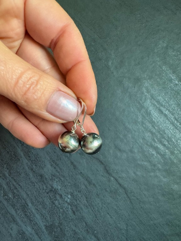 Navajo Pearl Style Dangle Ball Earrings, 12 mm Bead