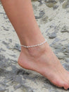 Beaded Pyrite Sterling Silver Ankle Bracelet - LeSilveStone