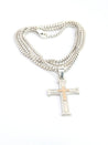 Devotion Cross Pendant Necklace in Sterling Silver & 14K Gold - LeSilveStone