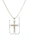 Devotion Cross Pendant Necklace in Sterling Silver & 14K Gold - LeSilveStone