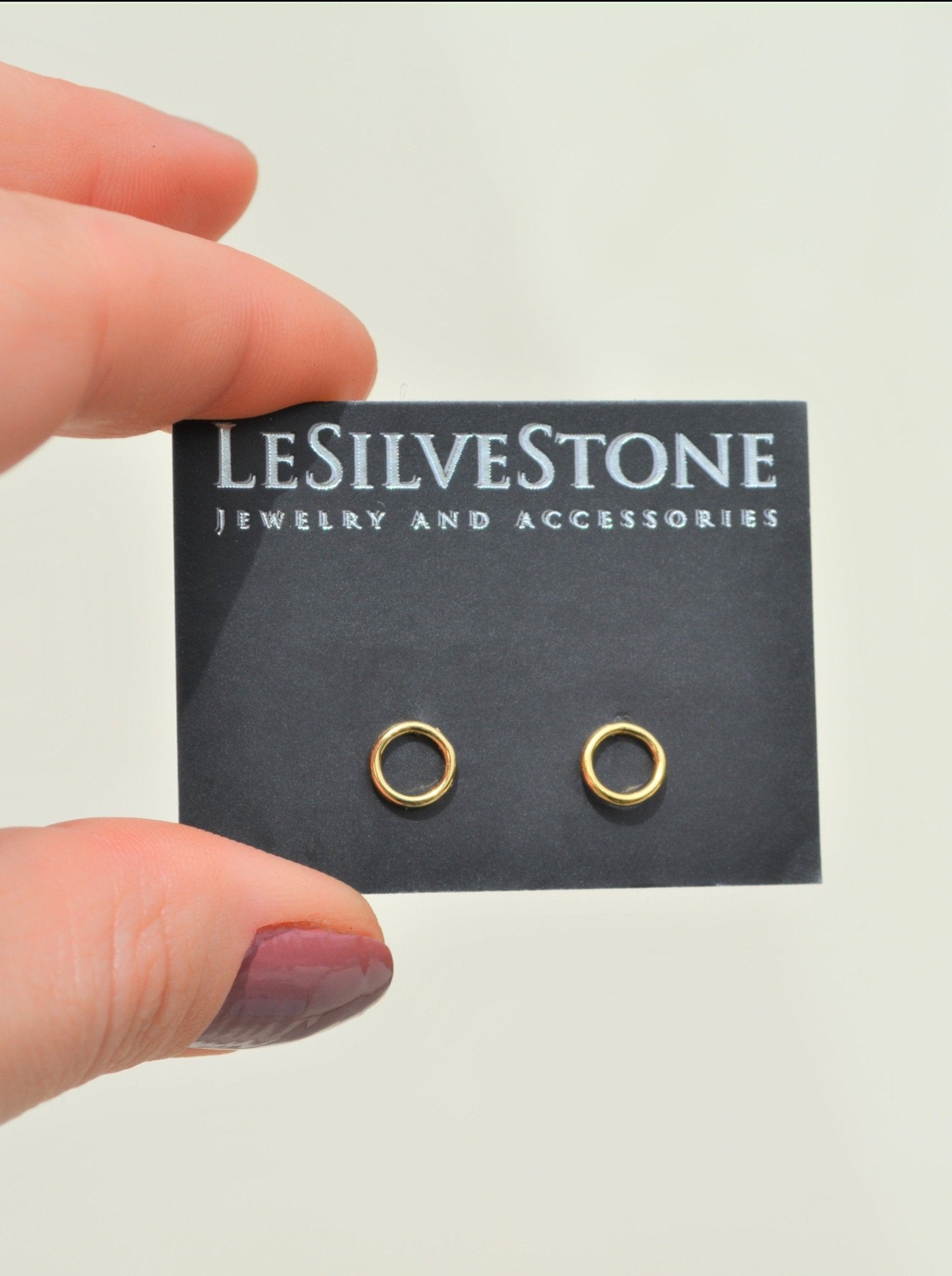 Minimalist Circle Men's Stud Earrings - LeSilveStone